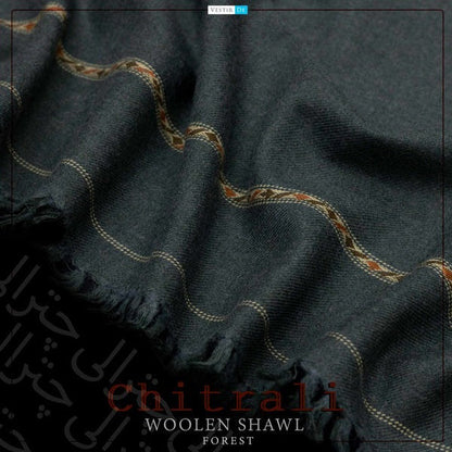 Chitrali Woolen Shawl Dark Grey