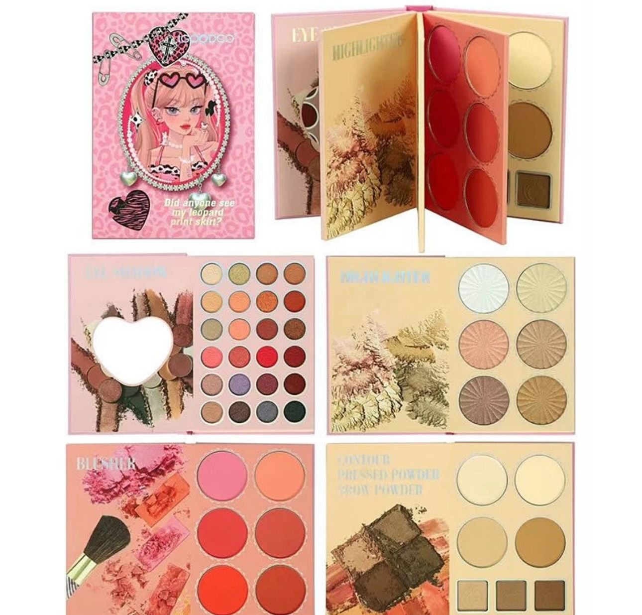 4 Pages Book Shape Matte Eyeshadow Palette