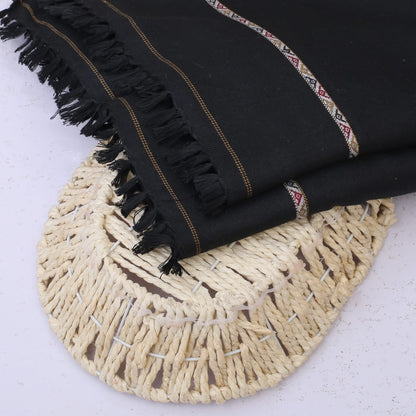 Swati Woolen Shawl Black